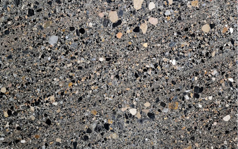 Terrazo Black Conglomerate Bookmatching Polished Marble Slab