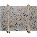 Terrazo Gold Conglomerate Bookmatching Polished Marble Slab