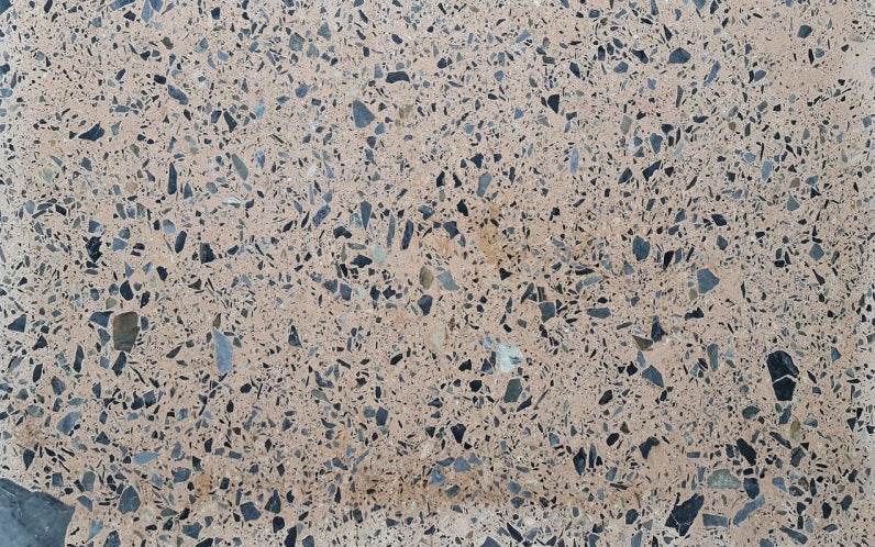 Terrazo Gold Conglomerate Bookmatching Polished Marble Slab