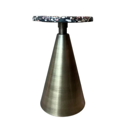 Terrazzo Round End/Side Table - Designer Furniture Collection front view product shot