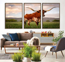 Texas Cow Canvas Wall Art Print, Animal Pictures and by MyGreatCanvas | Canvas Wall Art Prints | Photo Prints & Wall Decor