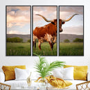 Texas Cow Canvas Wall Art Print, Animal Pictures and by MyGreatCanvas | Canvas Wall Art Prints | Photo Prints & Wall Decor