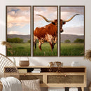 Texas Cow Canvas Wall Art Print, Animal Pictures and by MyGreatCanvas | Canvas Wall Art Prints | Photo Prints & Wall Decor