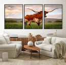 Texas Cow Canvas Wall Art Print, Animal Pictures and by MyGreatCanvas | Canvas Wall Art Prints | Photo Prints & Wall Decor