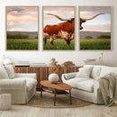 Texas Cow Canvas Wall Art Print, Animal Pictures and by MyGreatCanvas | Canvas Wall Art Prints | Photo Prints & Wall Decor