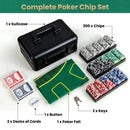 Texas Holdem Poker Chip Set with 300 Pieces Chips-Black by LJGDeals