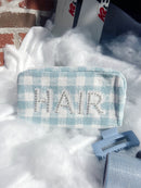Hair - Blue Plaid Large Bag