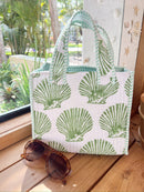 Quilted Block-Print Mini Tote Bag