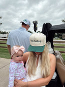 He's Golfing - Green Vintage Trucker Hat