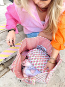 Quilted Block-Print Tote Bag