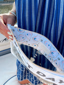 Boat Day - Blue Stripes Clear Pouch