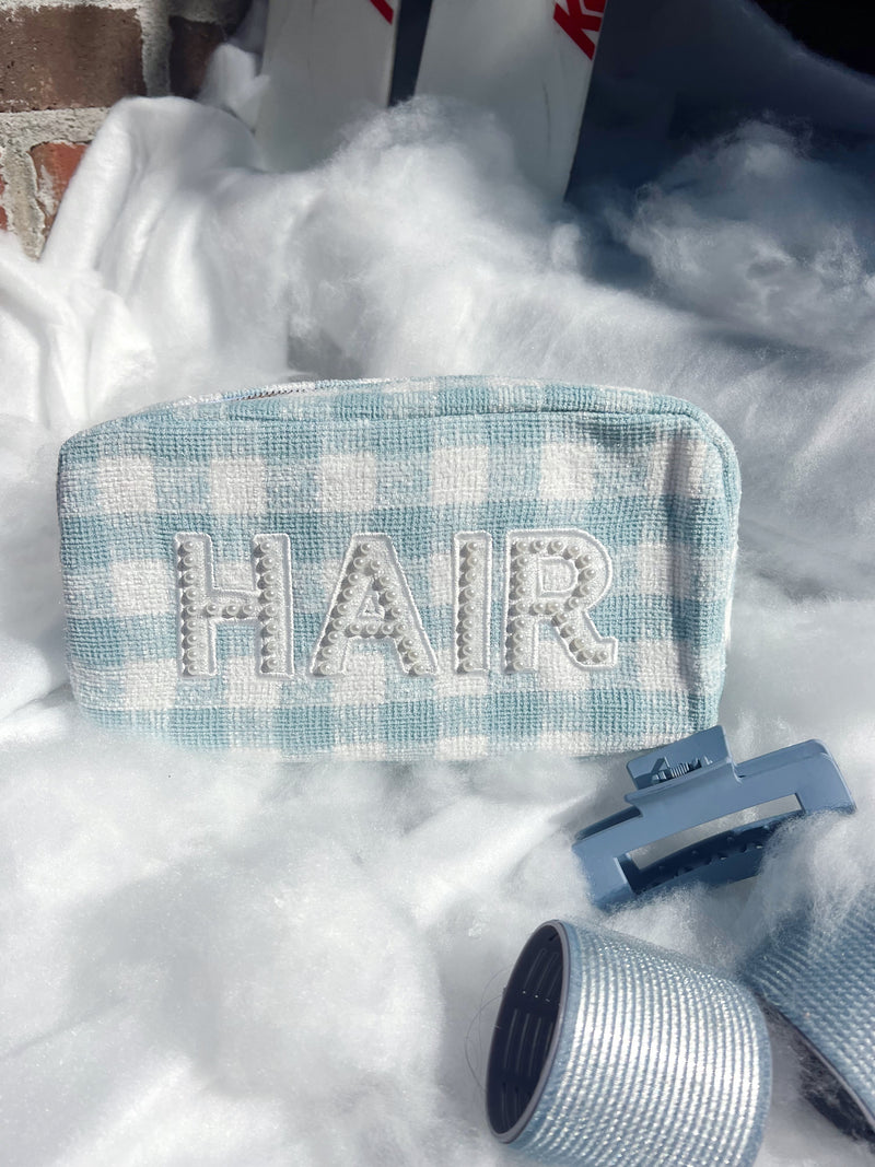 Hair - Blue Plaid Large Bag