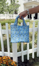 Quilted Block-Print Mini Tote Bag