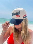 All is Well - Navy Vintage Trucker Hat