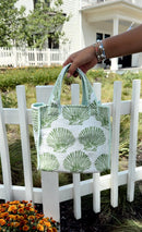 Quilted Block-Print Mini Tote Bag