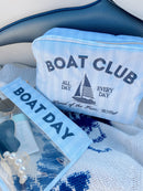 Boat Day - Blue Stripes Clear Pouch