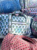 Quilted Block-Print Duffel Bag