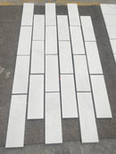 Thassos White Marble 4" x 12" Polished Tile