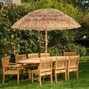6.5 Feet Thatched Tiki Umbrella with Foldable Stand Push Button Tilt-Natural by LJGDeals