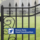 16x8 ft Dual Swing Driveway Gate with Star Pattern