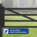 20 ft Farm Driveway Gate with Diagonal Tubes, Dual Swing
