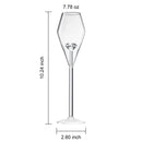 100 Carat Diamond Champagne Flutes Crystal Shaped Inside Wedding Toast Glass Set Of 2 7 Oz Cocktail by The Wine Savant