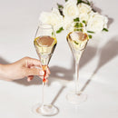 100 Carat Diamond Champagne Flutes Crystal Shaped Inside Wedding Toast Glass Set Of 2 7 Oz Cocktail by The Wine Savant
