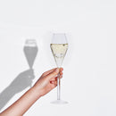 100 Carat Diamond Champagne Flutes Crystal Shaped Inside Wedding Toast Glass Set Of 2 7 Oz Cocktail by The Wine Savant
