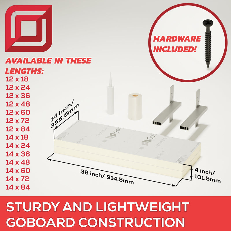 The Original Floating Shower Bench Kit­™ with GoBoard® & Original Shower Bench Bracket®