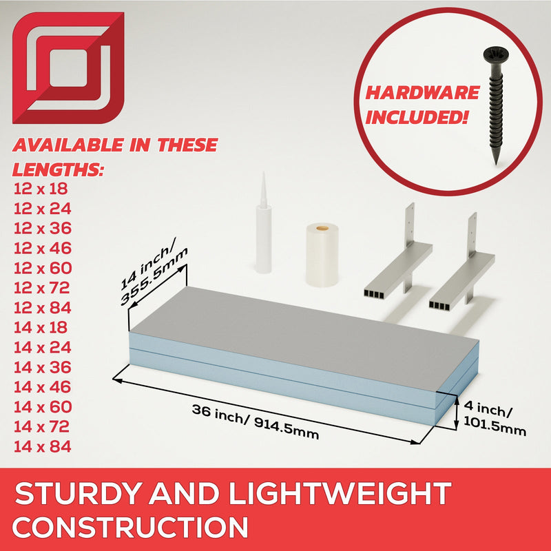 The Original Floating Shower Bench Kit­™ with wedi® & Original Shower Bench Bracket®