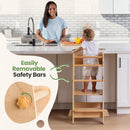 Adjustable Toddler Kitchen Tower with Safety Bars