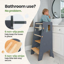 Adjustable Toddler Kitchen Tower with Safety Bars