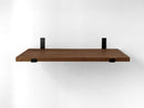 Thick Oak Shelf with Black Steel J Brackets