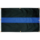 Sewn Thin Blue Line Flag (Original Design) with Grommets Along Edges for Wall Hanging by Flagman of America