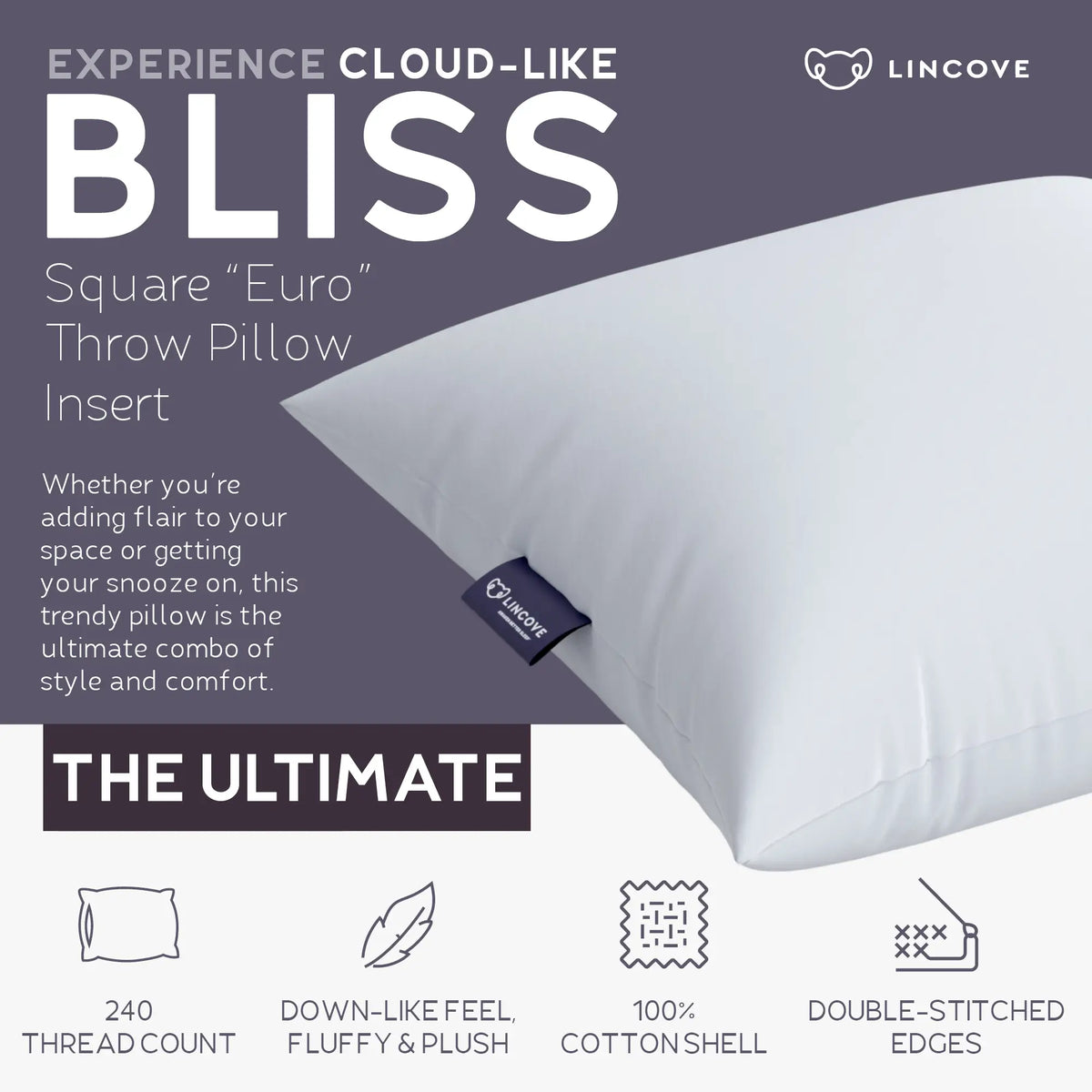 Throw Pillow Insert - Made In Canada, photo 4 of 12