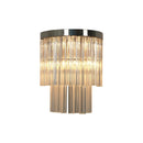 Tiered Clear Glass Rod Wall Light