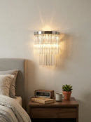 Tiered Clear Glass Rod Wall Light