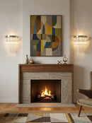 Tiered Clear Glass Rod Wall Light