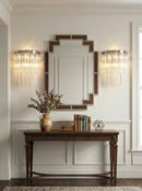 Tiered Clear Glass Rod Wall Light