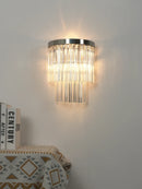 Tiered Clear Glass Rod Wall Light