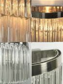 Tiered Clear Glass Rod Wall Light