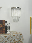 Tiered Clear Glass Rod Wall Light