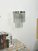 Tiered Clear Glass Rod Wall Light