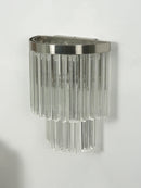 Tiered Clear Glass Rod Wall Light