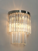 Tiered Clear Glass Rod Wall Light