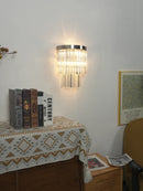 Tiered Clear Glass Rod Wall Light