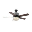 Tiffany Laure Crystal Ceiling Fan Light
