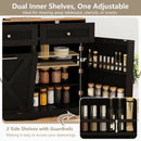 Tilt Out Trash Can Cabinet with Outlets and Adjustable Shelf by LJGDeals