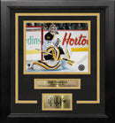 Tim Thomas in Action Boston Bruins 8" x 10" Framed Hockey Photo with Engraved Autograph by Dynasty Sports & Framing