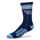 Tennessee Titans Men's 4 Stripe Deuce Socks by Dynasty Sports & Framing